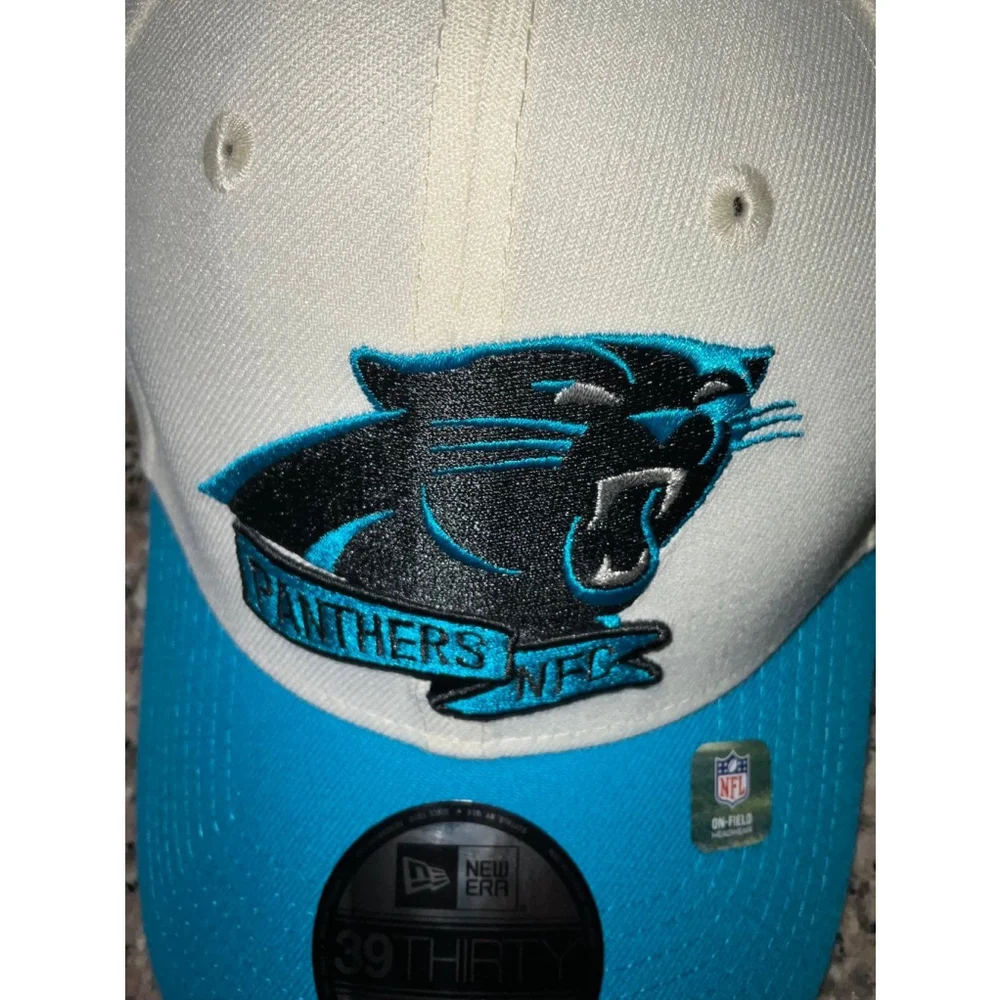 Carolina Panthers NFL of Sideline Hat Size Large /X Large Ivory‎